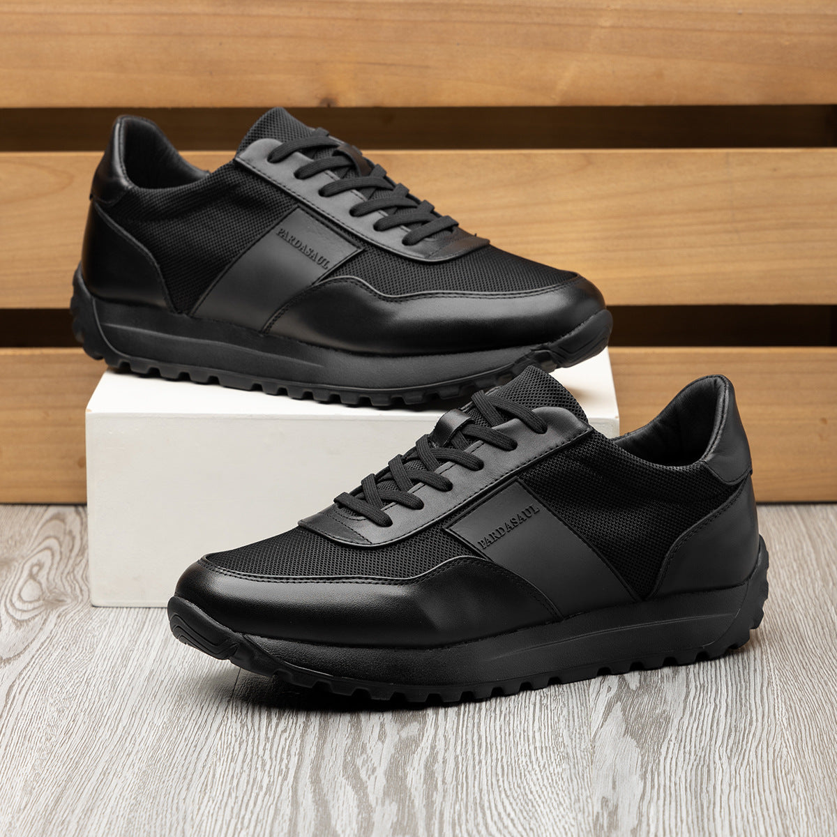 Men's Mesh Patchwork Easy Matching Lace Up Men's Shoes