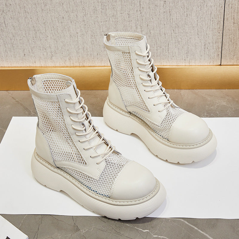 Women's Martin Thin Breathable Mesh Single-layer Short Boots