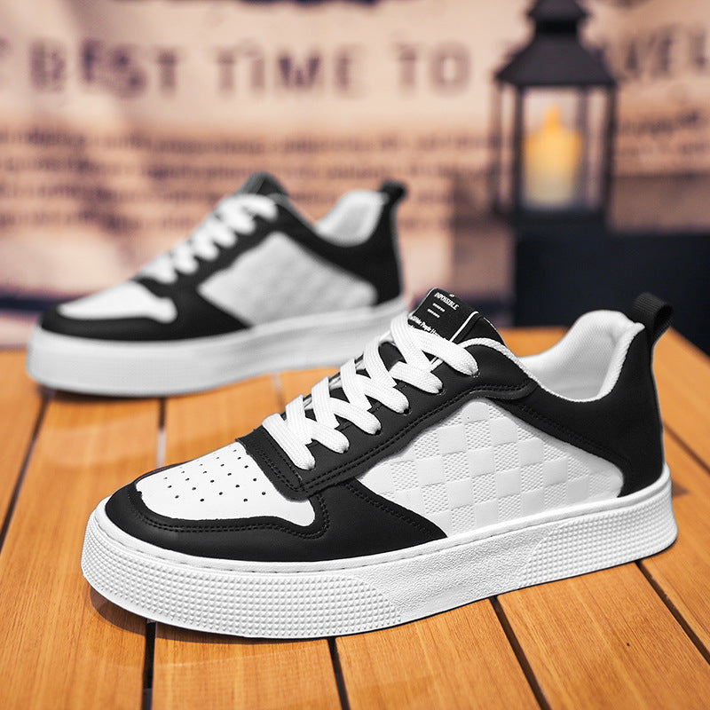 Men's Color Spring Breathable Live Board White Sneakers