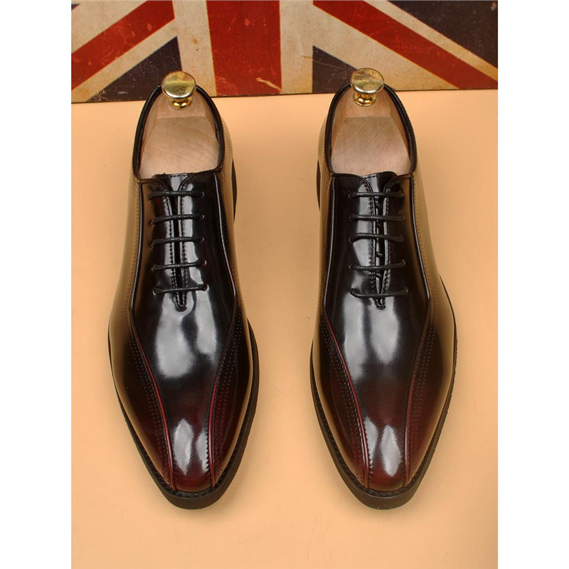 Men's Formal British Style Retro Breathable Wedding Men's Business Leather Shoes