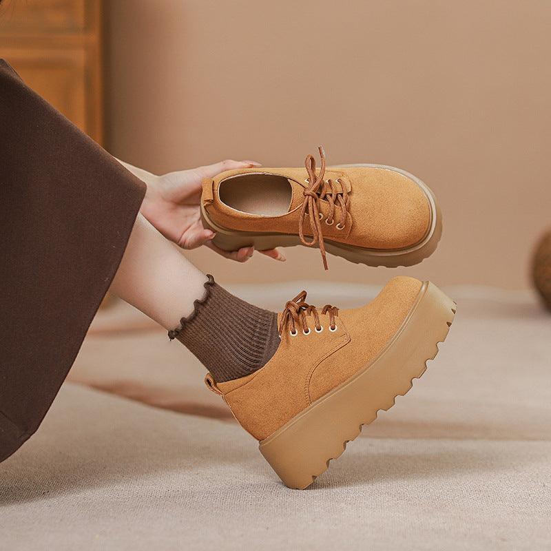 Women's Height Increasing Insole Spring Platform Beanie Women's Casual Shoes