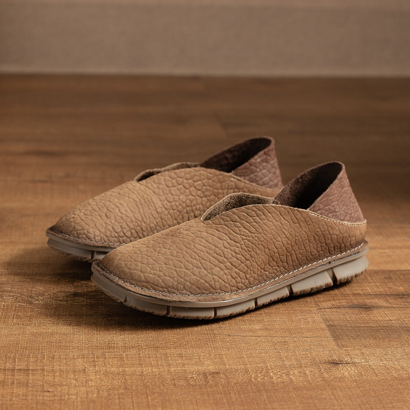 Women's Flat Vintage Genuine Soft Bottom Flats Women's Casual Shoes