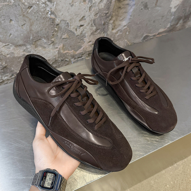 Men's Stitching Daily Sports Lightweight Breathable Brown Men's Shoes