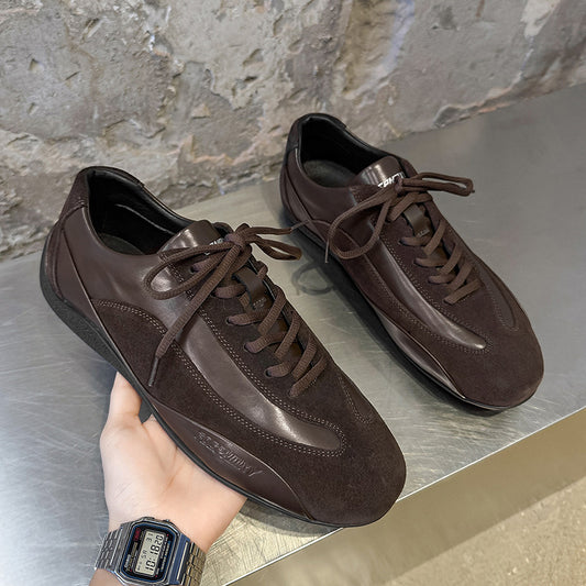 Men's Stitching Daily Sports Lightweight Breathable Brown Men's Shoes
