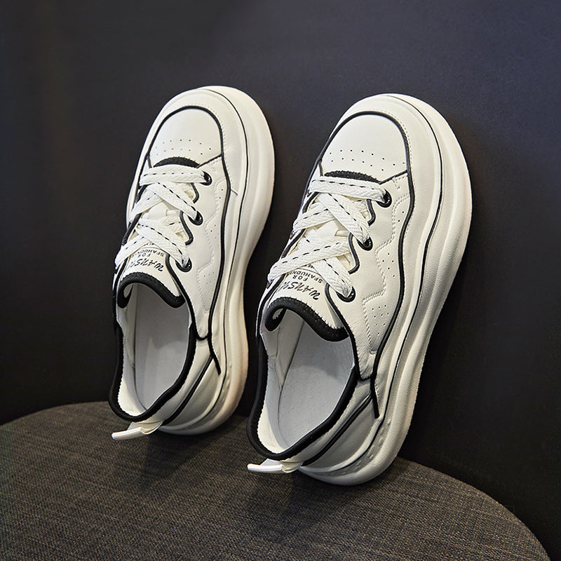 Women's & Men's Spring White Platform Flat Sports Plus Men's Shoes