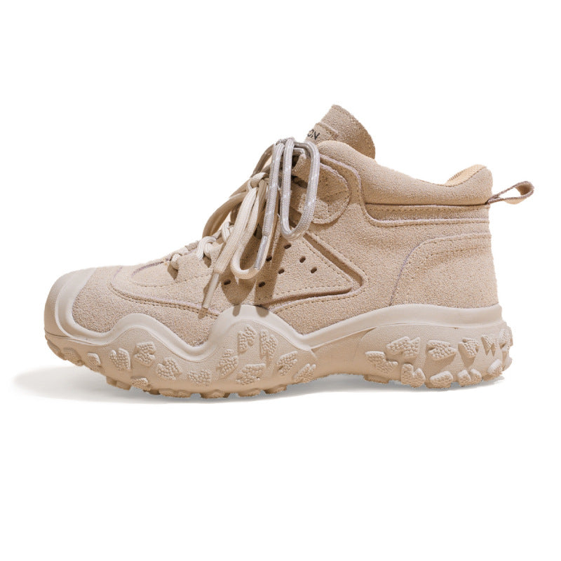 Women's Mountaineering Short British Style Martin Platform Canvas Shoes