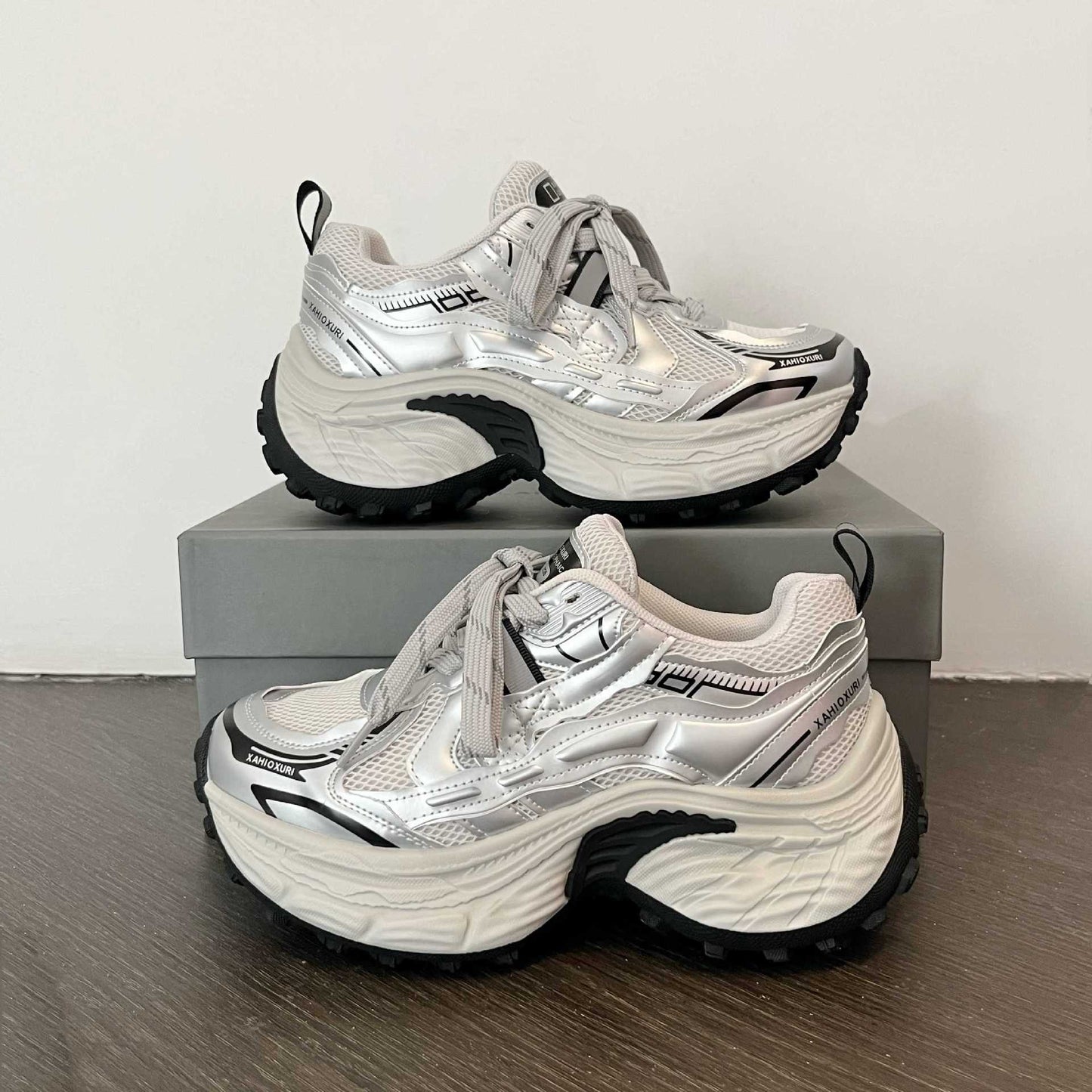 Women's Platform Dad Spring Mesh Breathable Pants Sneakers