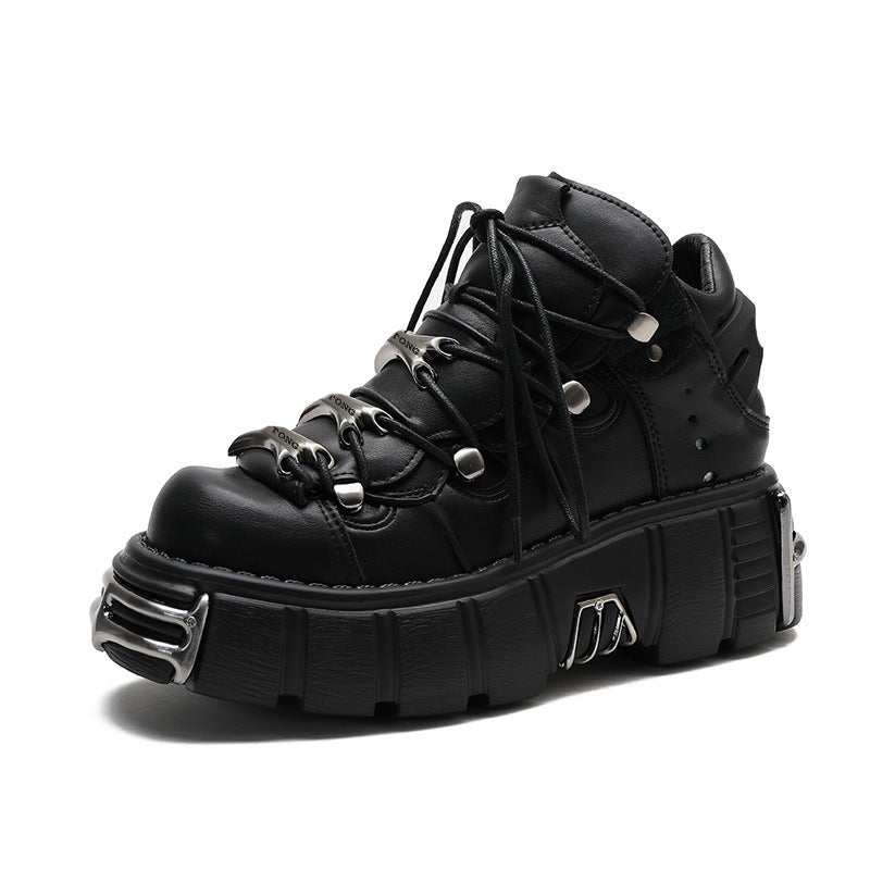 Women's Spring Heavy Metal Platform Punk Style Small Gothic Dark Boots