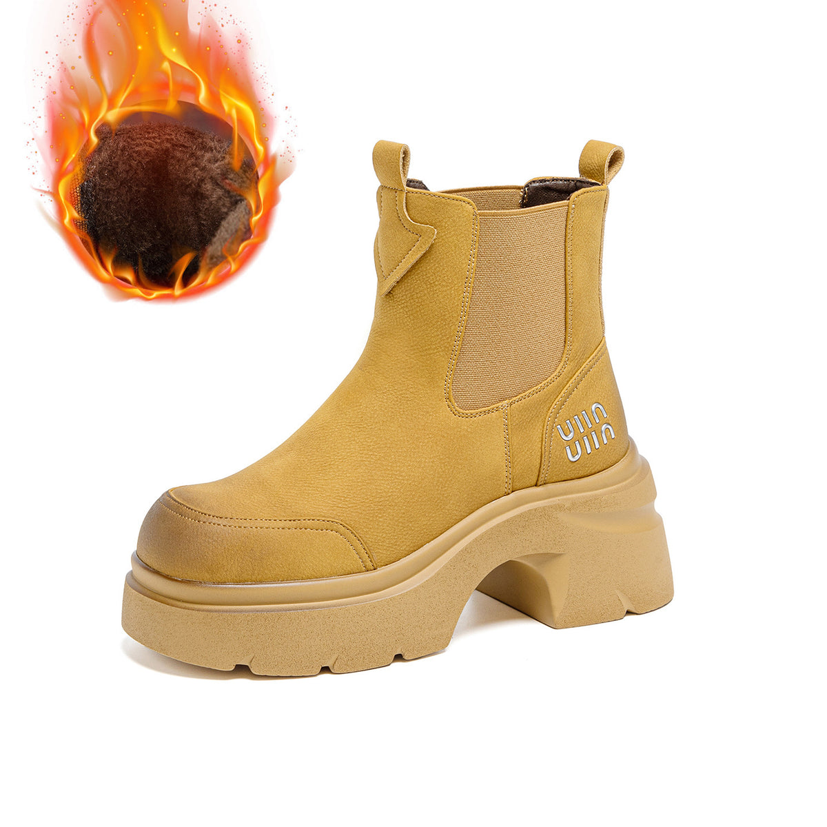 Women's Bottom Autumn Fashion British Style Slip-on Smoke Women's Leather Boots