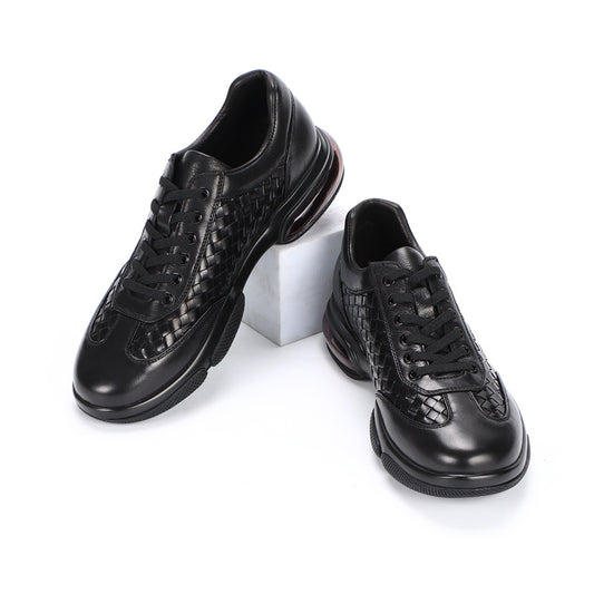 Men's Summer Fashion Sports Shock Absorption Cushion Leather Shoes