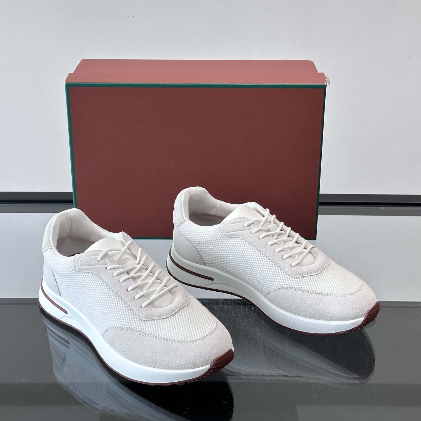 Men's Trendy Dad Cowhide Cloth Cover Sneakers
