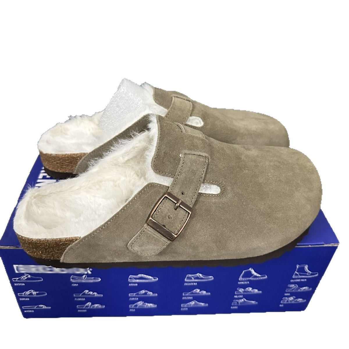Women's & Men's Fleece-lined Genuine Cork Thick Bottom Outdoor Thick-soles Slippers