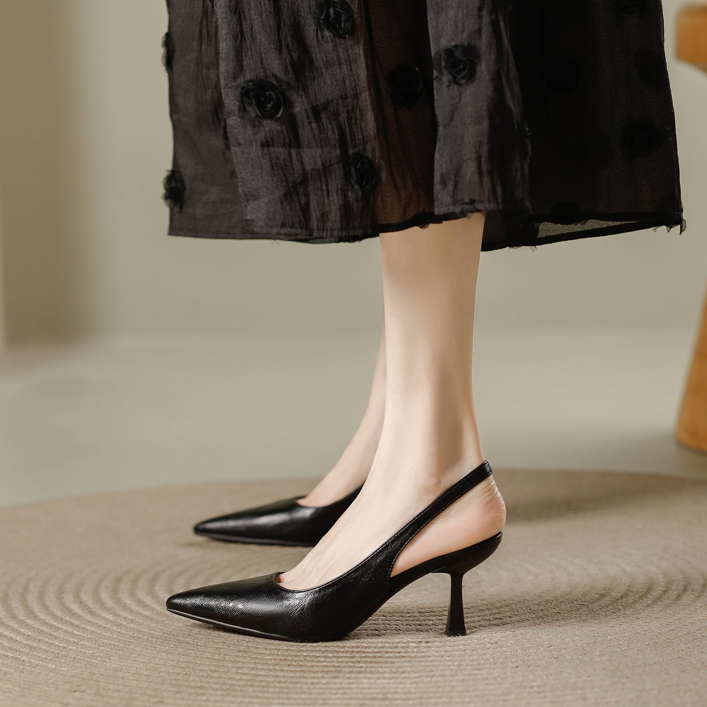 Women's Toe Summer Wear With Temperament Business Hollow Heels