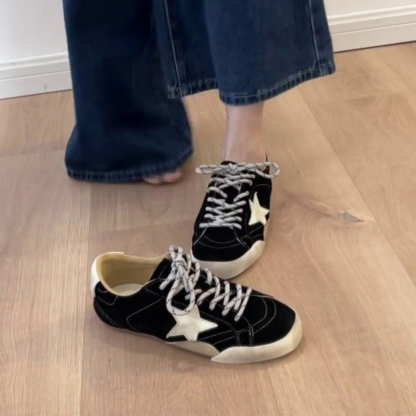 Women's Version Retro Rub Colored Distressed Star Pattern Golden Goose Flat Women's Sports Shoes