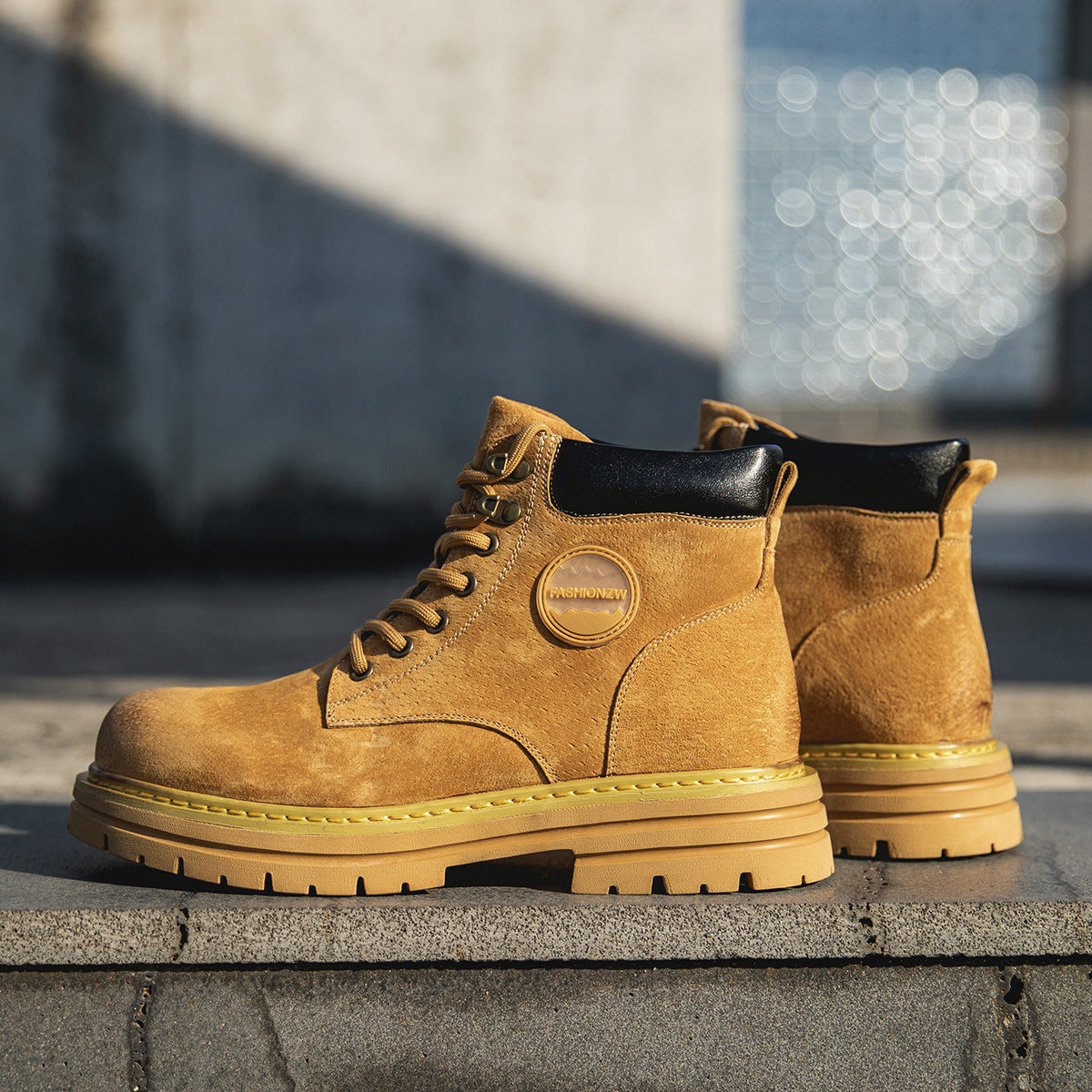 Men's American Retro Martin Fleece-lined Warm High Boots