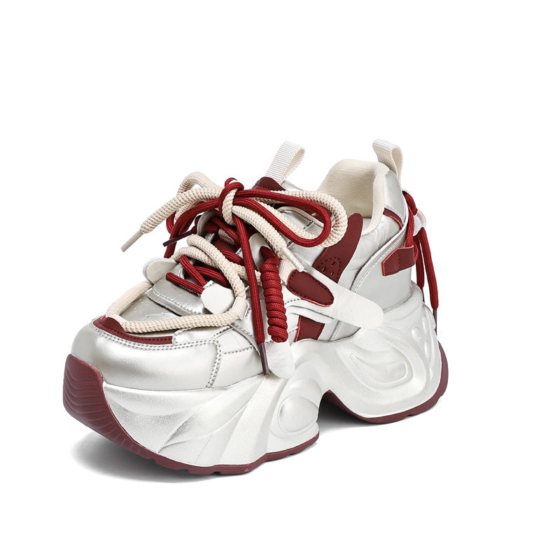 Women's Heightened Daddy Small Platform Thick Bottom Sneakers