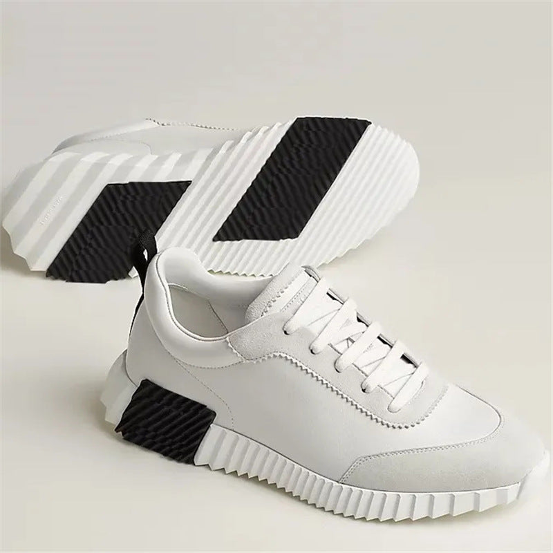 Men's Daily Black White Couple Breathable Low Men's Sports Shoes