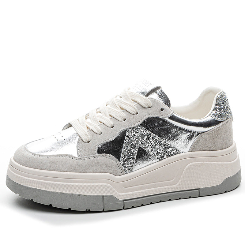 Women's Flat Comfortable Lace Up Sports Board Sneakers