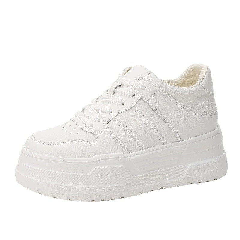 Genuine Elevator Platform White Korean Style Sports Board Bread Women's Casual Shoes
