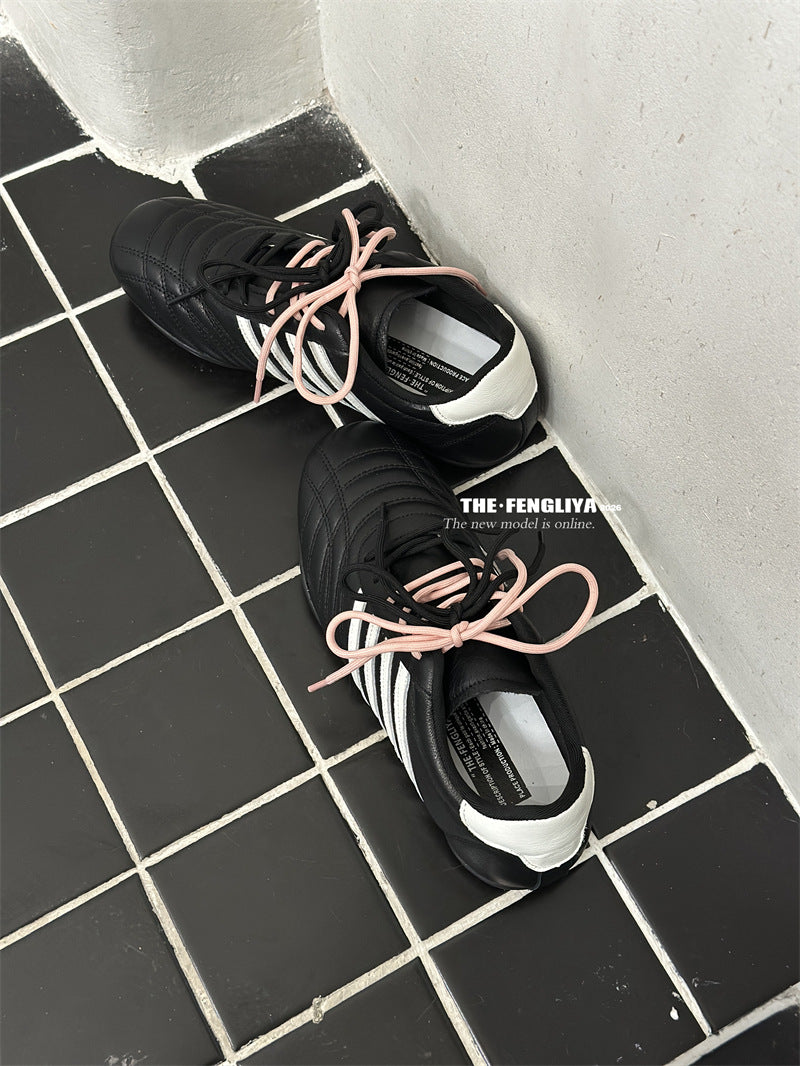 Women's Head Flat German Training Spring Retro Color Casual Shoes