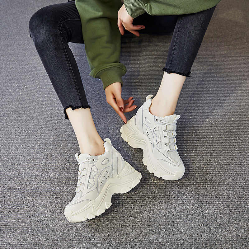 Women's Small Daddy Fashionable Breathable Sports Height Increasing Men's Shoes