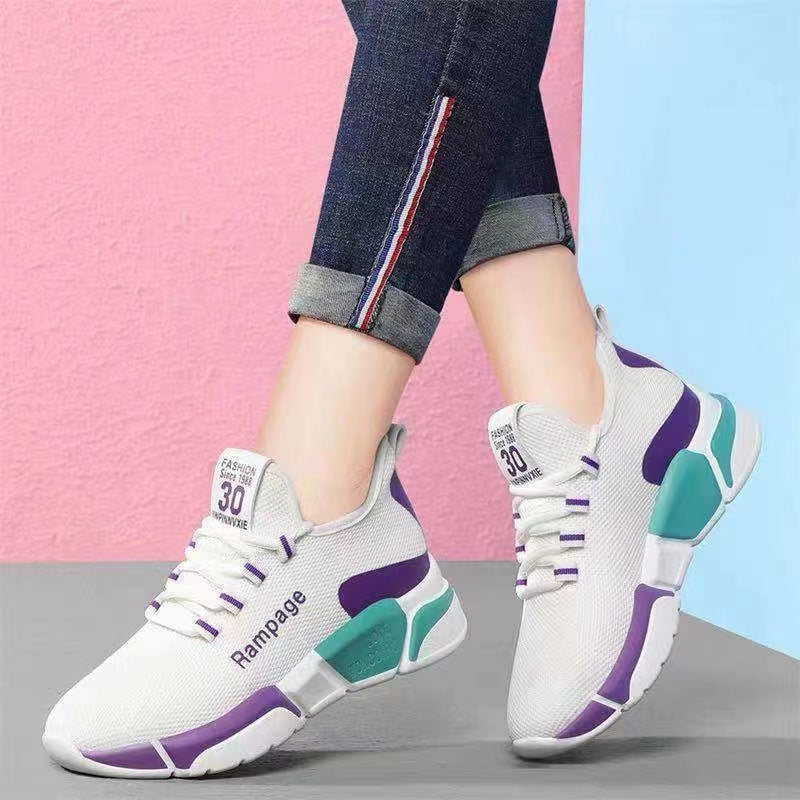 Women's Summer White Female Korean Running Trendy Women's Shoes