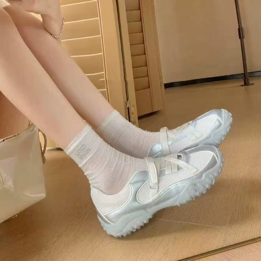 Women's Increasing Insole Ballet Training Velcro Thick Casual Shoes