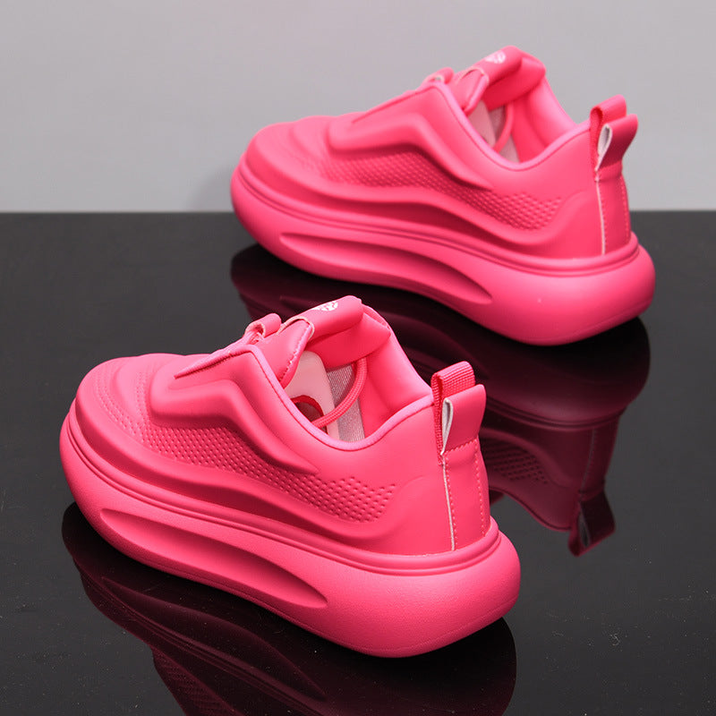 Men's & Women's Mcqueen White Platform Couple Hight Increasing Board Men's Casual Shoes