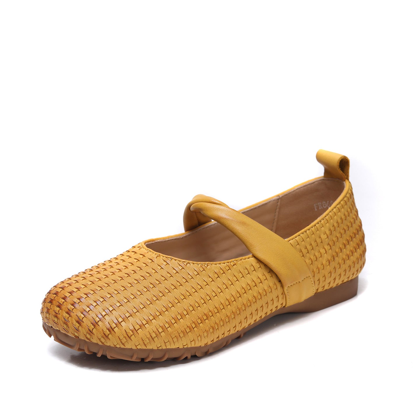 Women's First Layer Cowhide Spring Vintage Hand-woven Low-cut Flat Women's Casual Shoes