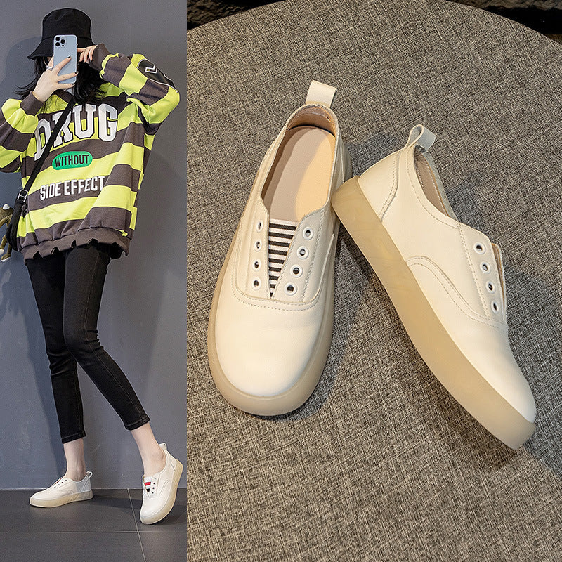 Women's Genuine Soft Bottom Nurse Spring Flat Casual Shoes