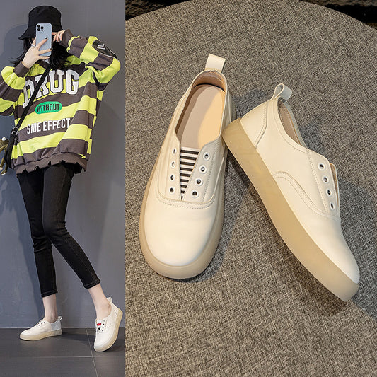 Women's Genuine Soft Bottom Nurse Spring Flat Casual Shoes