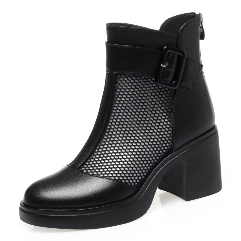 Women's Mesh Mid Chunky Perforated Plus Size Women's Shoes