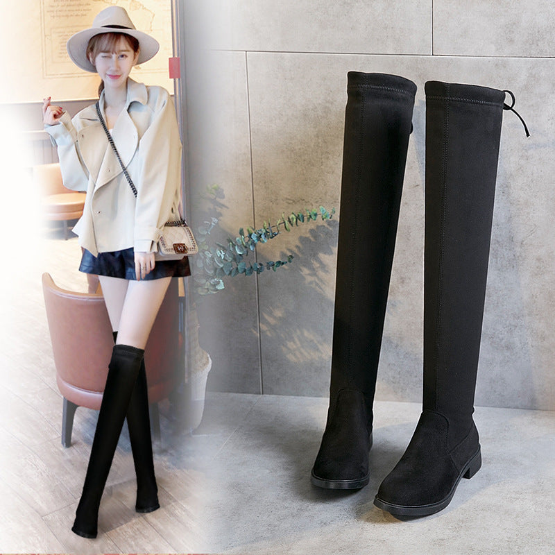 Women's Round Head Over The Knee Stockings Boots