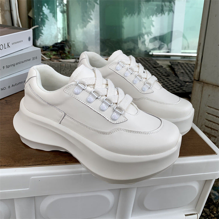 Platform Dad Spring Breathable Versatile White Women's Sports Shoes