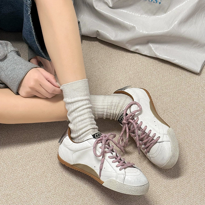 Women's Retro White Spring Korean High Quality German Sneakers