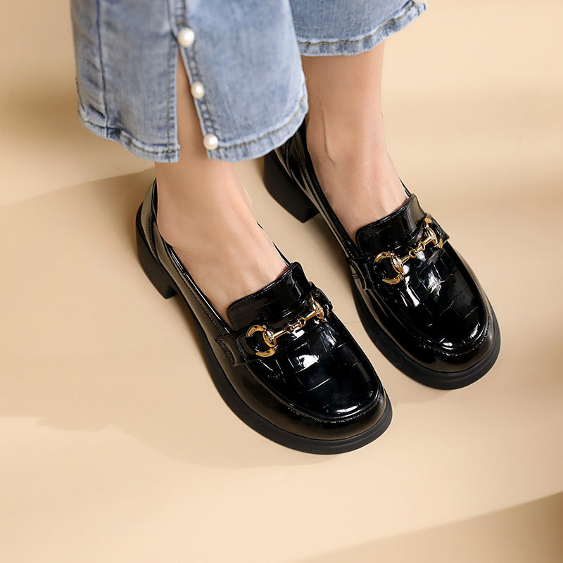 Women's Fashion Chunky Authentic Mom Mid Spring Heels