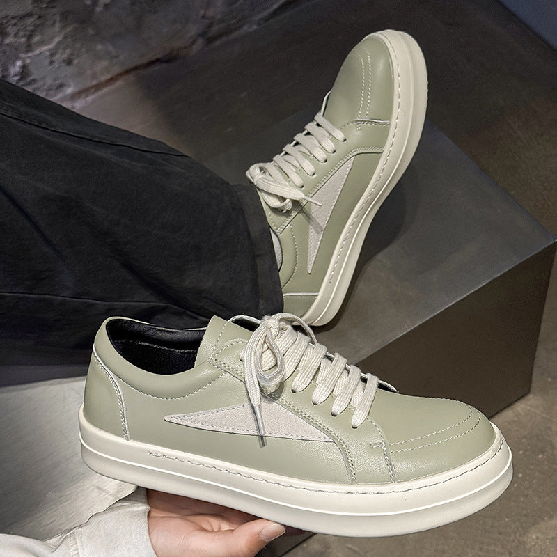 Men's Thick Sole Height Increasing Winter Plush Padded Blue White Green Men's Board Shoes