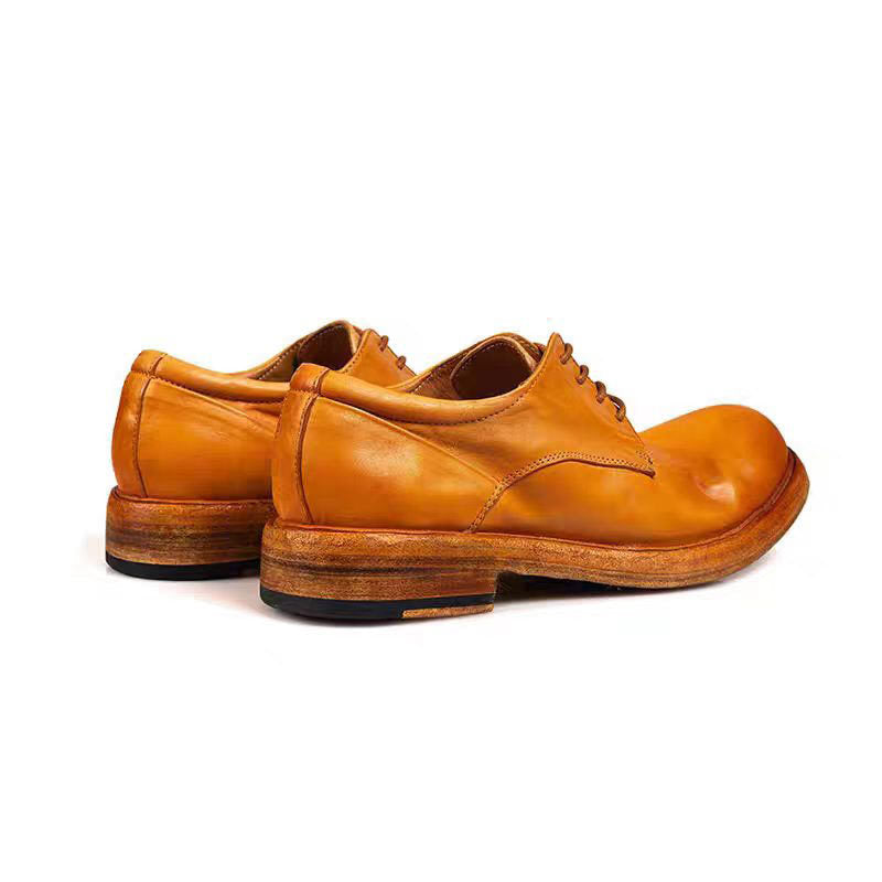 Men's Vintage British Style Horse Light Luxury Men's Business Leather Shoes