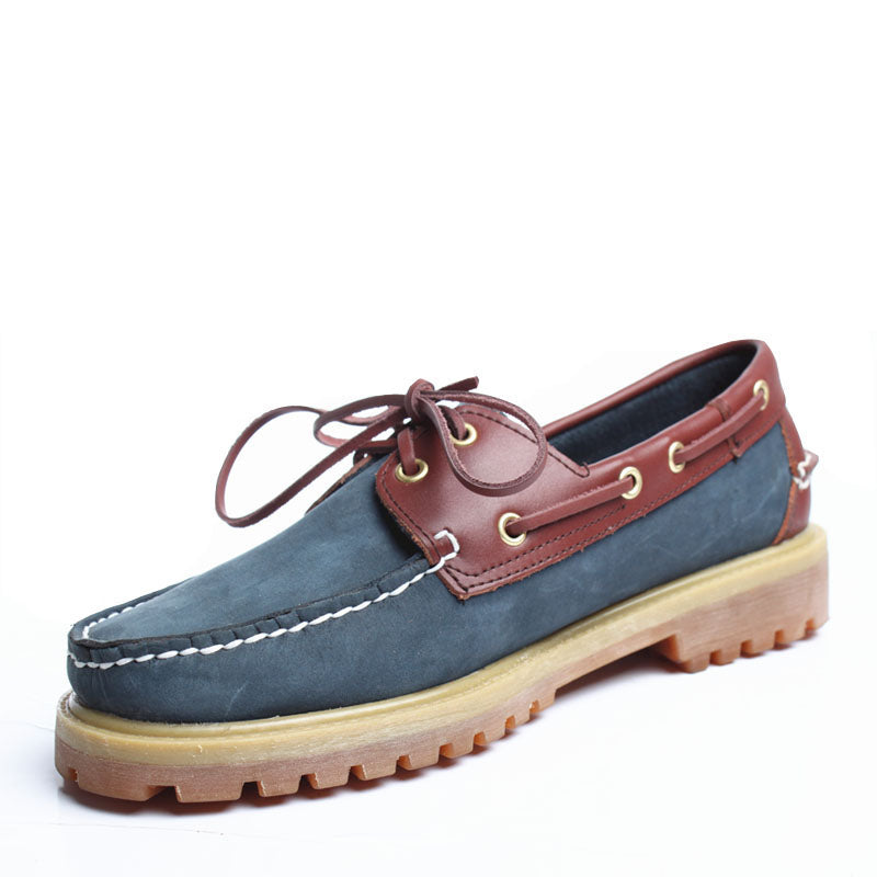 Men's Trendy Large Round Toe Boat Business Men's Casual Leather Shoes