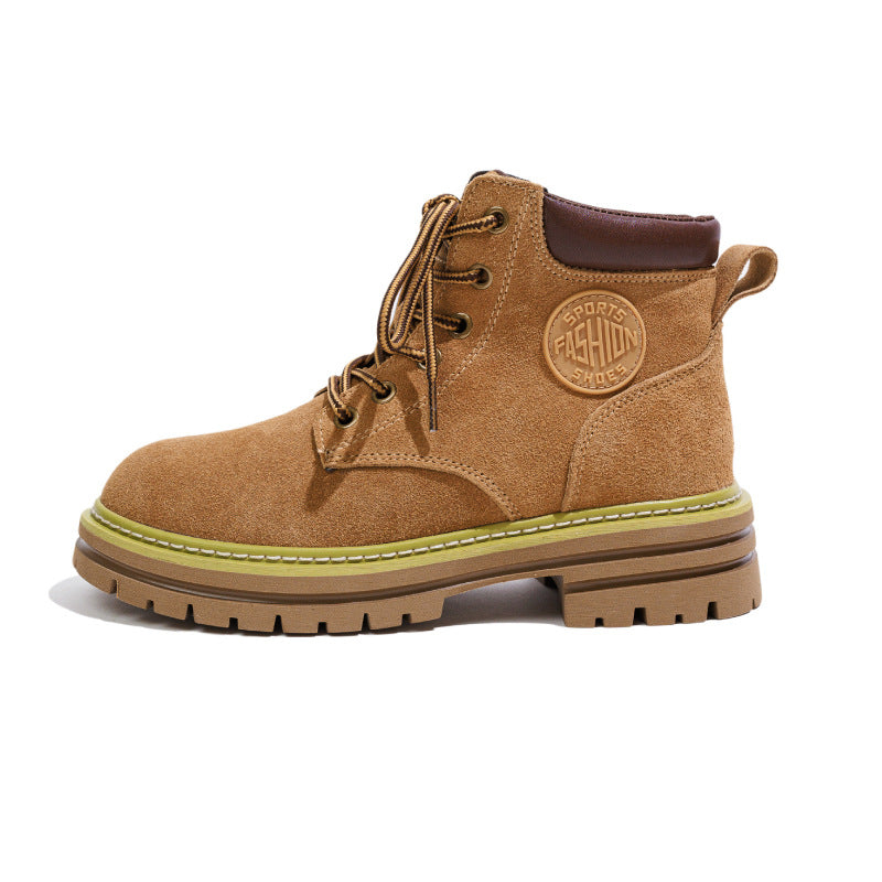 Women's Summer Genuine Retro Tooling Western Cowboy Thick Bottom Inner Height Women's Leather Boots