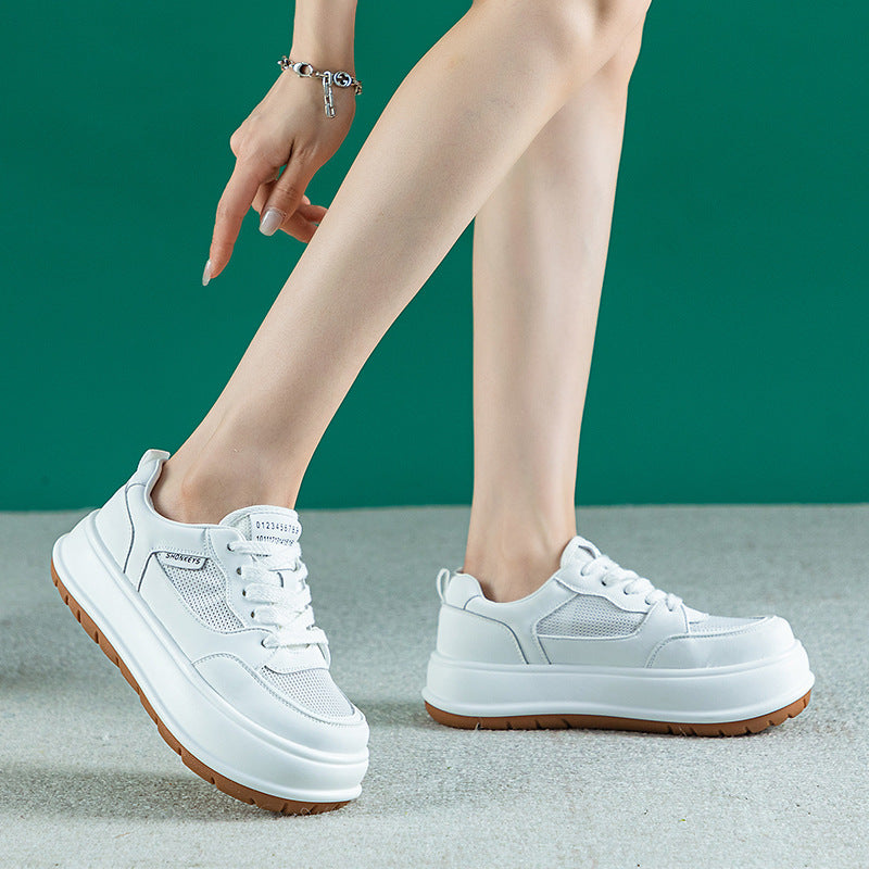 Women's White Summer Versatile Soft Bottom Flat Sneakers