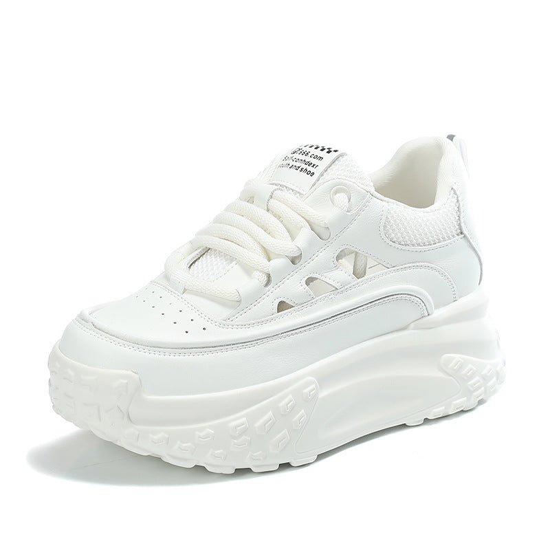 Women's Platform White Breathable Hollowed Color Matching Sandals
