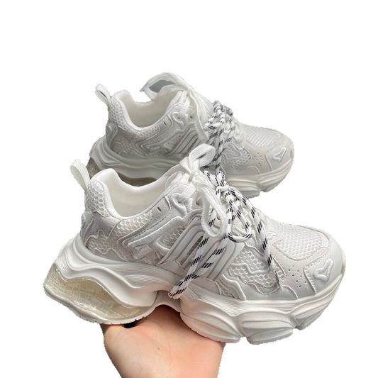 Women's Version Trendy Binding Dirty Heightened Daddy Autumn Design Sense Sports Women's Board Shoes