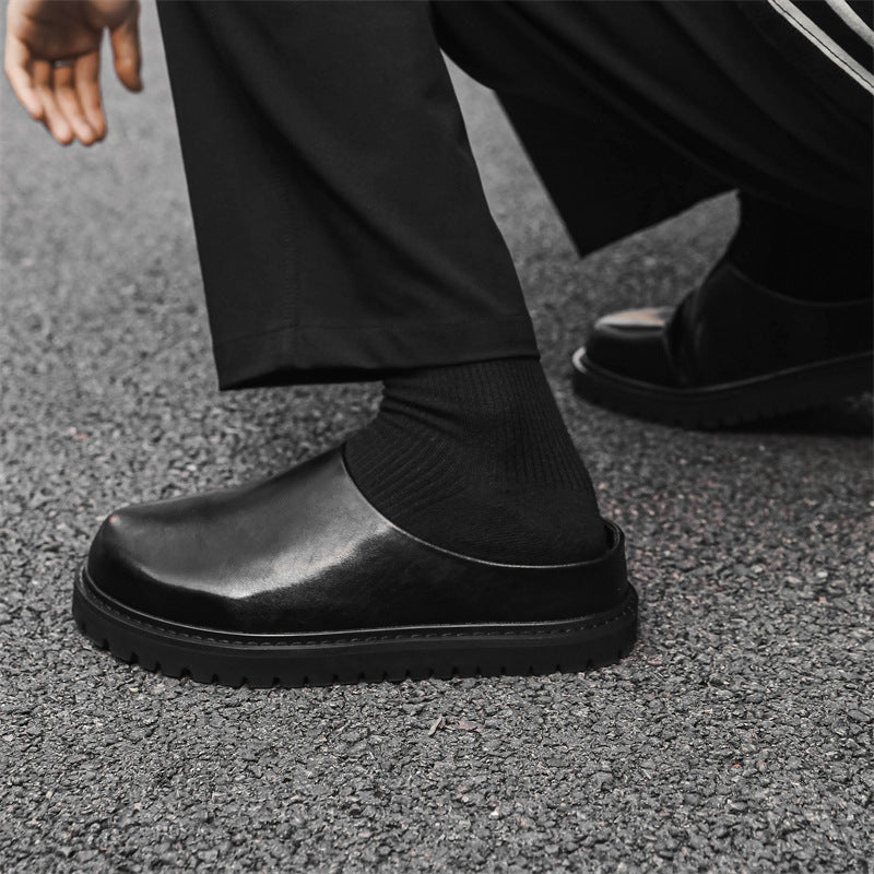 Men's Closed Toe Ugly Cute Half Slip-on Slippers