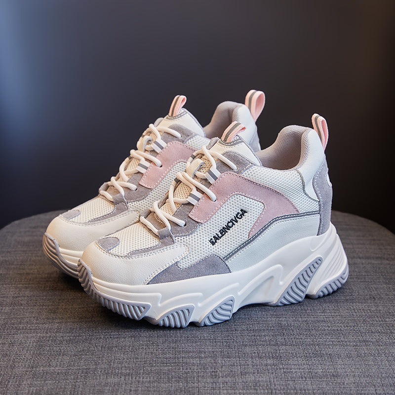 Women's Dad Korean Style Breathable Platform Mesh Surface Small Women's Shoes