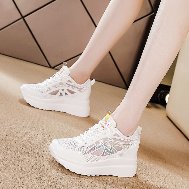 Women's Sports Hollow Mesh Breathable Running Soft Bottom Women's Casual Shoes