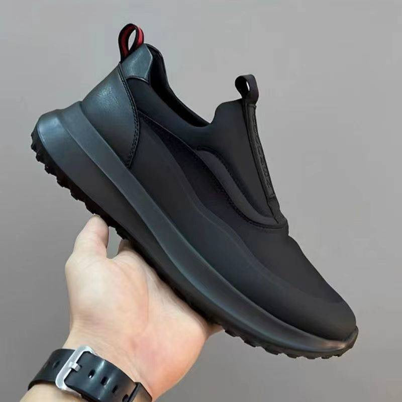 Men's Breathable Platform Tide Low Cut Round Head Casual Shoes