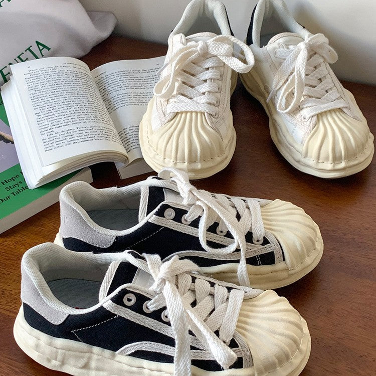 Women's & Men's Thick-soled Shell Toe Dissoed Couples Fashion Men's Board Shoes