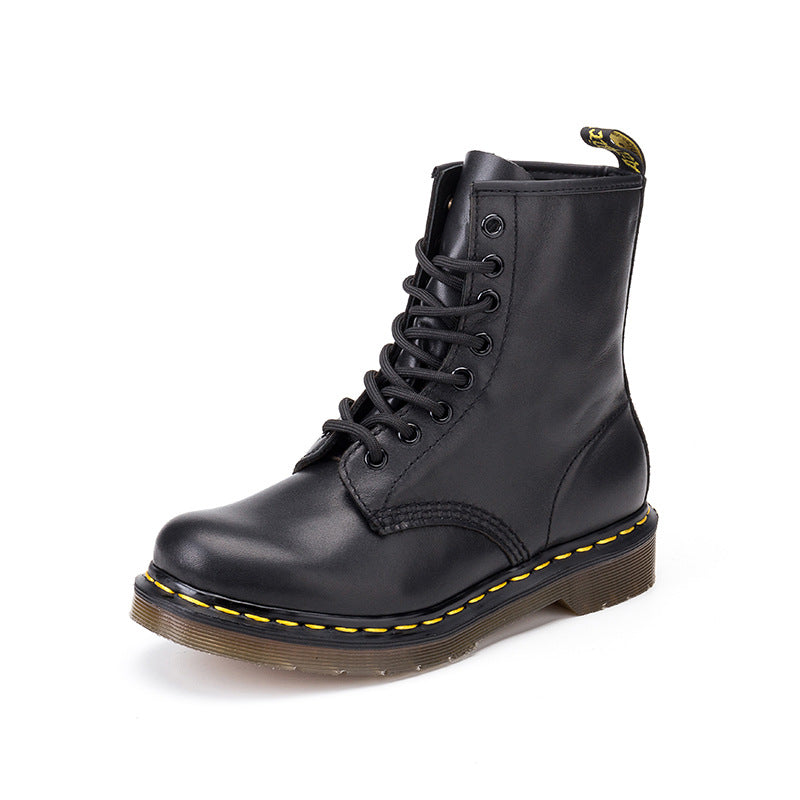 Women's & Men's Good Year Middle High Top Genuine Slit Women's Leather Boots