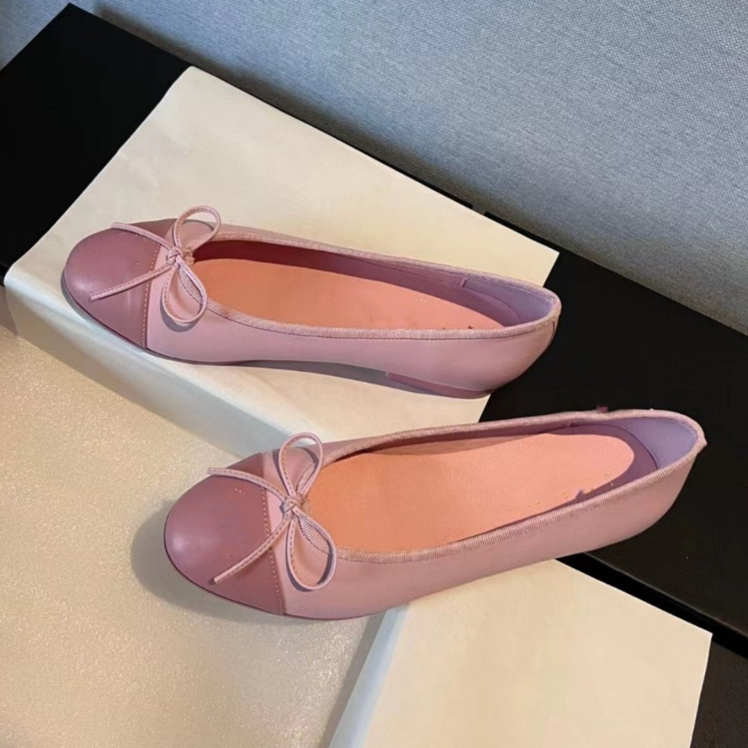 Women's Style Flat Pumps Low-cut Comfortable Round Women's Casual Shoes